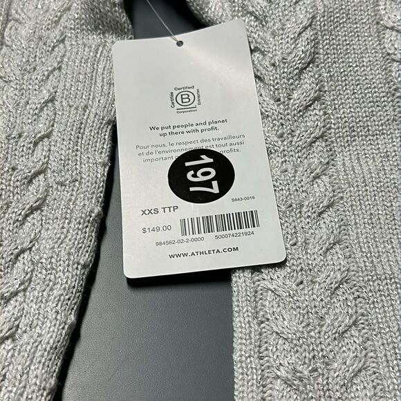 NWT Athleta Hawthorn Textured Crew Sweater - Size XXS - Picture 5 of 12
